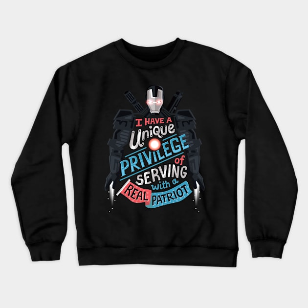 Real Patriot Crewneck Sweatshirt by risarodil